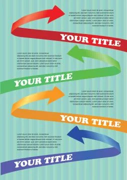 Colorful Paper folding Vector Layout Design Stock Illustration