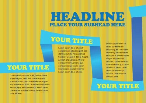 Colorful Paper folding Vector Layout Design Stock Illustration