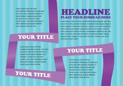 Colorful Paper folding Vector Layout Stock Illustration