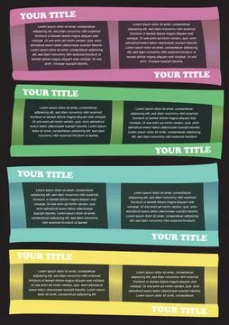 Colorful Paper folding Vector Layout Stock Illustration