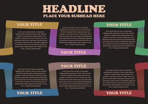 Colorful Paper folding Vector Layout Stock Illustration