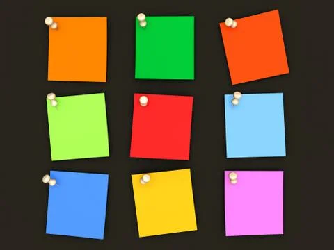 Colorful paper notes. Stock Illustration