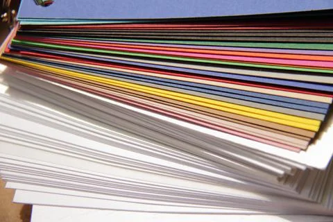 Colorful paper samples, variation Stock Photos