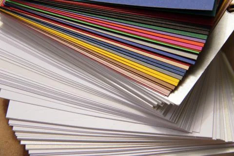 Colorful paper samples, variation Stock Photos