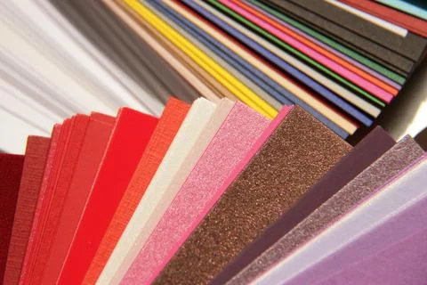 Colorful paper samples, variation Stock Photos