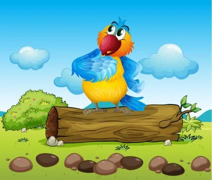 A colorful parrot Illustrazione stock