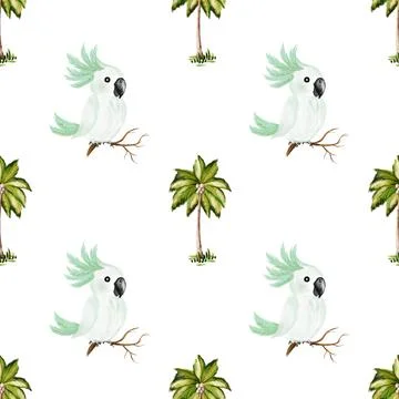 Colorful parrot pattern design suitable for fabric and wallpaper applications 스톡 일러스트