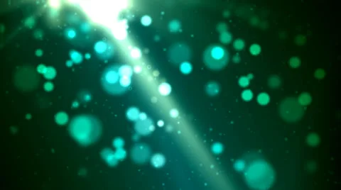 Colorful Particle Background - Loop, Turquoise Stock Footage 34190439