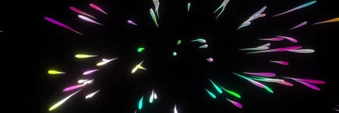 Colorful particle beam flow 库存影片 313816760