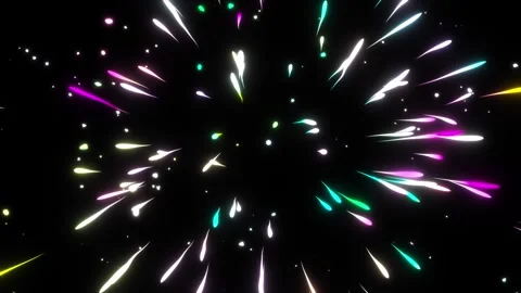 Colorful particle beam flow 库存影片 313817405