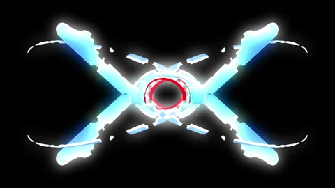 Colorful Particle Cross X Shape Transform Animation 動画素材 339573764
