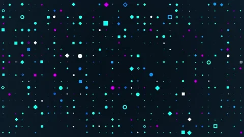 Colorful particle dot matrix technology dynamic background Stock Footage 336968835