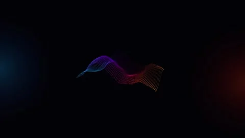 Colorful particle dot wave background, abstract audio frequency spectrum Video stock 342688288