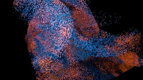 Colorful Particle Loop - Dynamic Animated Background Stock Footage 302821818