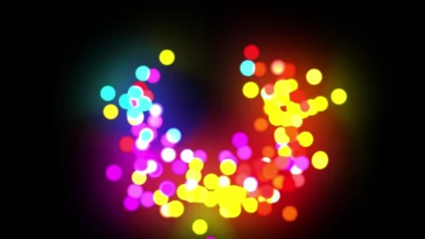 Colorful particle rotate background Stock Footage 310566835