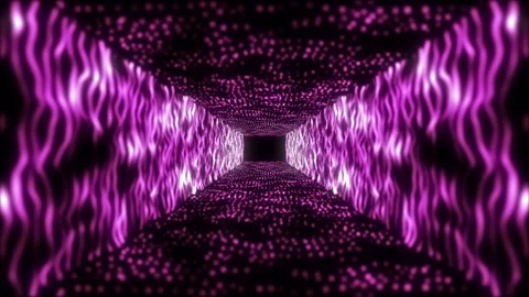 Colorful Particle Tunnel Loop Able Background Stock Footage 244897059