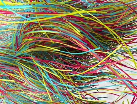 Colorful Particles with Alpha Stock Footage 243272183