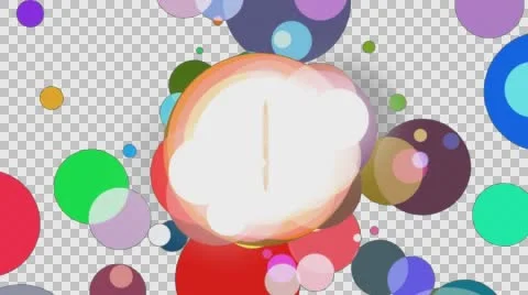 Colorful Particles Countdown Alpha Stock Footage 62957660
