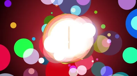 Colorful Particles Countdown Stock Footage 62957843