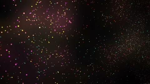 Colorful Particles Floating Flying Motion Cgi Abstract Background Stock-Footage 86362892