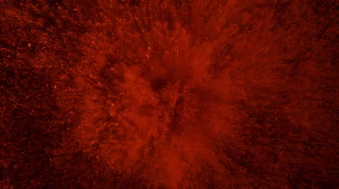 Colorful particles fly after exploded. Slow Motion. Unedited version included. Stock Footage 55534609