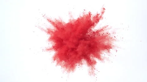 Colorful particles fly after exploded. Slow Motion. Unedited version included. Stock Footage 55536713