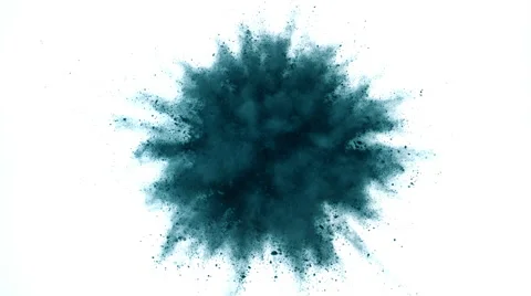 Colorful particles fly after exploded. Slow Motion. Unedited version included. Stock Footage 55536778
