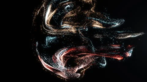 Colorful Particles Liquid Overlay Stock Footage 169234831
