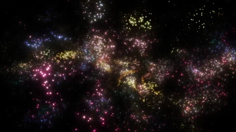 Colorful Particles Mass Stock Footage 220721218