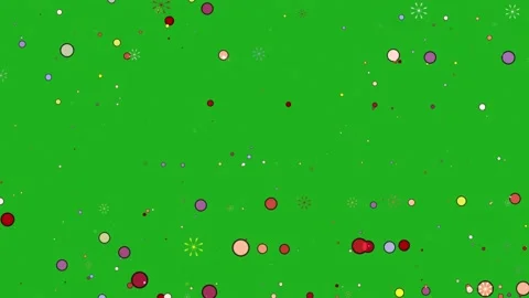 Colorful particles motion graphics with green screen background Stock Footage 234293595