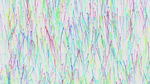 Colorful particles rising slowly while trailing behind them 스톡 동영상 332264955