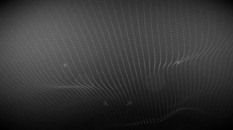 Colorful particles wave motion background. Techy wave particles background. イラスト素材