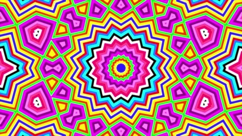 Colorful Party Background Loop. Multicolor Kaleidoscope. Stock Footage 244416914