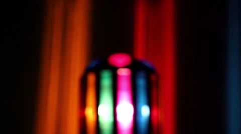 Colorful Party Ball Light out of focus Stock Footage 59556367