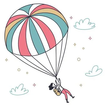 Colorful Party Balloon Flat Vector Illustration Stock Illustration