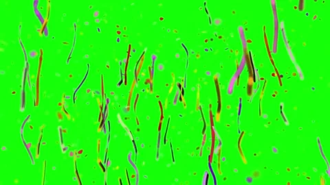Colorful party streamers exploding on green screen background for celebration Vídeos de archivo 344368063