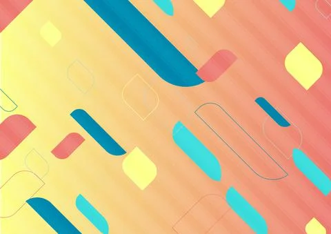 Colorful pastel background with geometric elements Stock Illustration