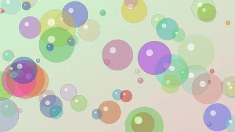 Colorful pastel bubble abstract background with 4K resolution, featuring so.. 库存插图