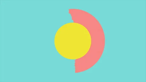 Colorful pastel elements, loading process abstract geometric motion background Stock Footage 270675635