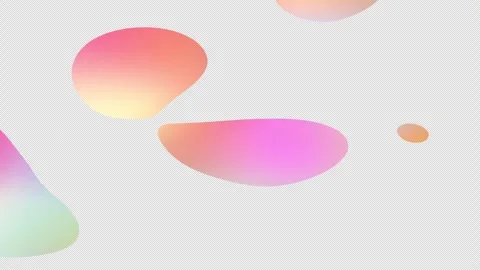 Colorful Pastel Fluid Gradient Blobs With Transparent Background Stock-Footage 337329939