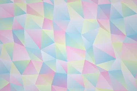 Colorful pastel geometric pattern with triangles and polygons Stock Illustration