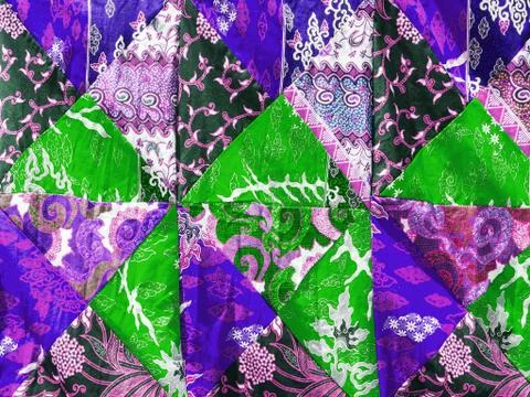 Colorful patchwork blanket Foto stock