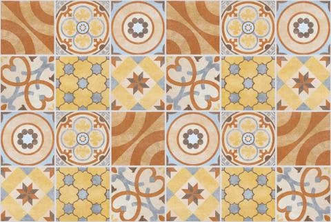 Colorful patchwork pattern tile background - tiled design Stock Photos