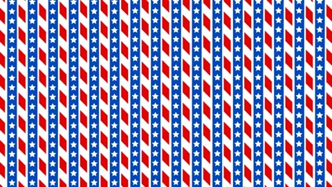 Colorful Patriotic Pattern with Red White and Blue Stripes. Stock Footage 340036787