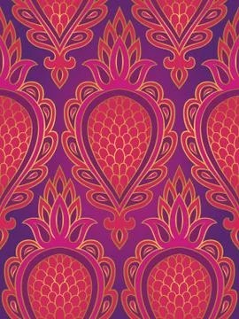 Colorful pattern with abstract fruit. Stock-Illustration