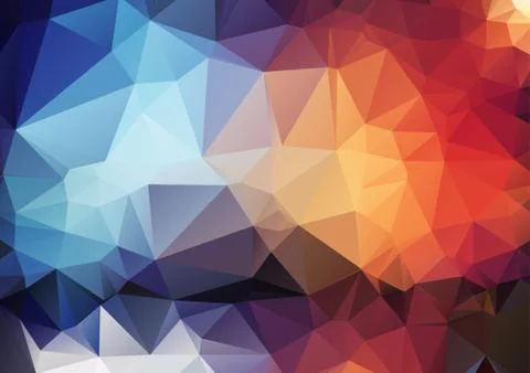Colorful pattern of angular geometric shapes Stock Illustration