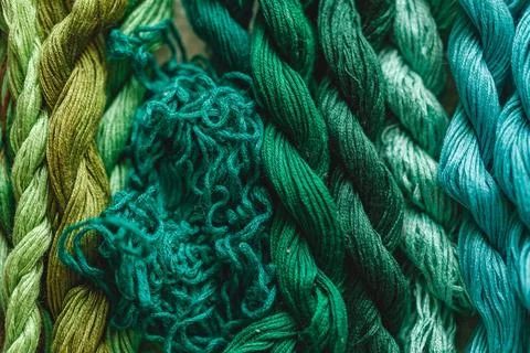 Colorful pattern background from embroidery thread Colorful background fro... Stock Photos