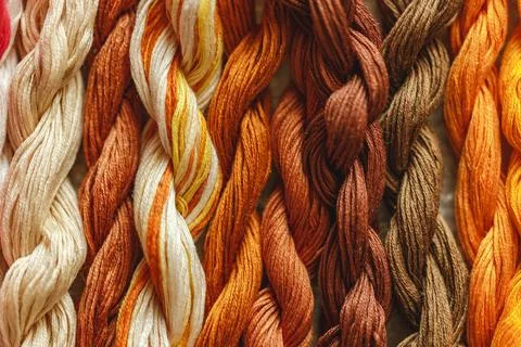 Colorful pattern background from embroidery thread Colorful background fro... Foto stock