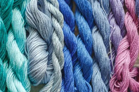 Colorful pattern background from embroidery thread Colorful background fro... 写真素材