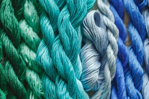 Colorful pattern background from embroidery thread Colorful background fro... Foto stock